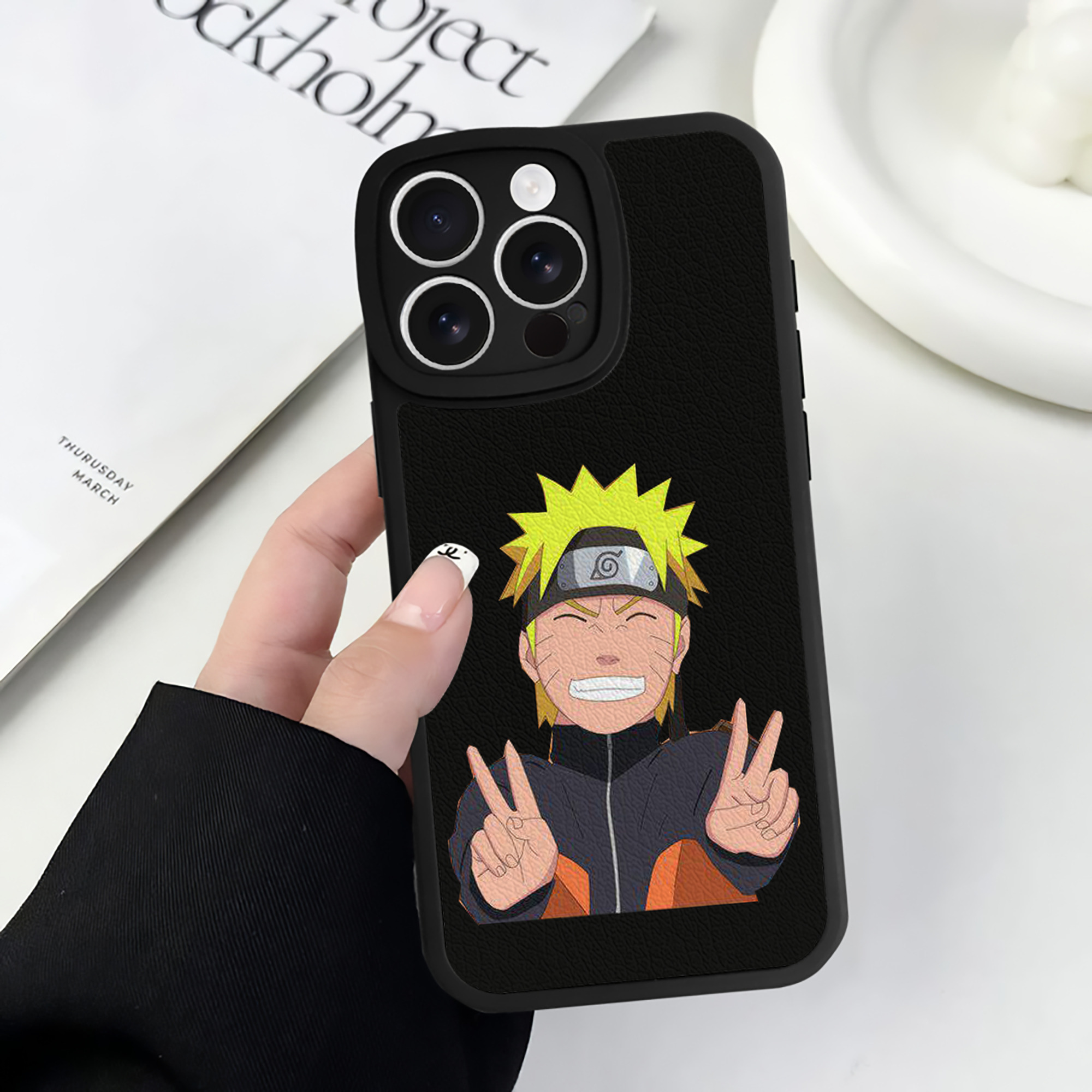 （画像用） NARUTO -ナルト- うずまき ナルト Uzumaki Naruto 【iPhone 16シリーズ対応】シリコンスマホケース（レザー調） 材質：シリコン